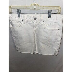 1969 Faux Cutoff Shorts Women's Size Waist 30 White Inseam 7 Rise 8 Pockets Zip